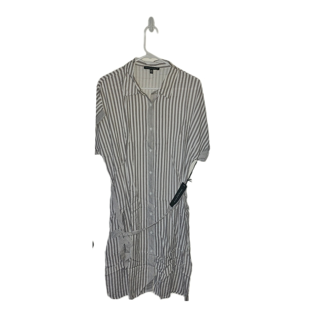 Elizabeth & Nichole Striped Shirtdress, 3X - Picture 3 of 3